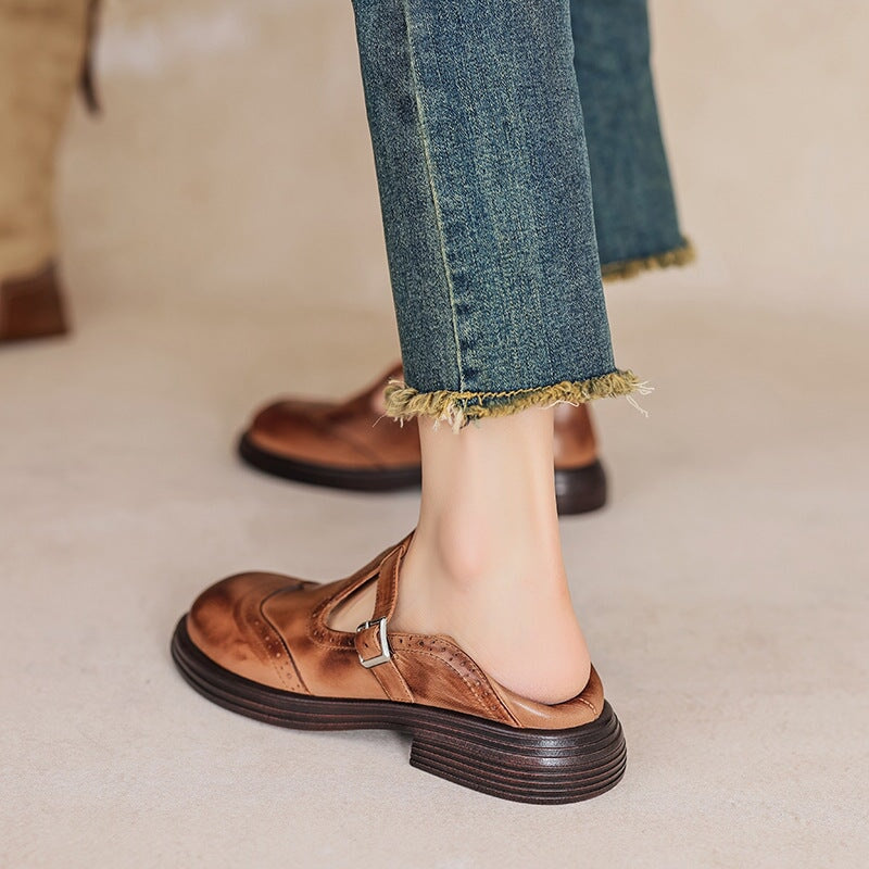 Giulia | Autumn Leather House Shoes
