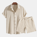 Edward | Men's Two Piece Casual Shirt Shorts Set