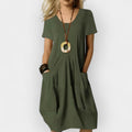 Isabella | Loose Midi Dress with Pockets