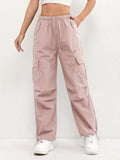 Katherine | Women's Cargo Pocket Drawstring Casual Pants