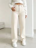 Claire | Women's High Waist Straight Leg Pants