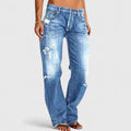 Blair | Women's Distressed Low Rise Straight Leg Jean