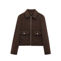Blair | Women's Cropped Zip Up Bomber Jacket